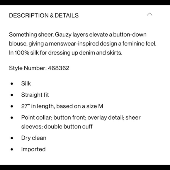 100% Silk Club Monaco Blouse - Picture 9 of 11